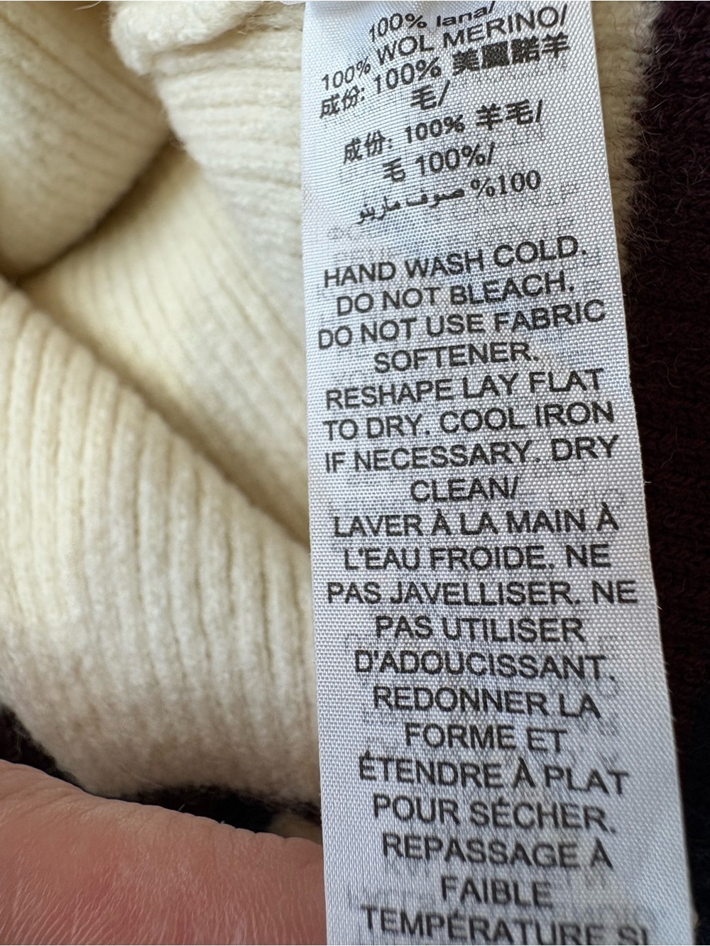 Tory Burch Sport Cream V-Neck Polo Sweater - Picture 7 of 7